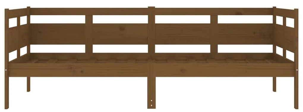 Sofá-cama 90x190 cm madeira de pinho maciça castanho mel