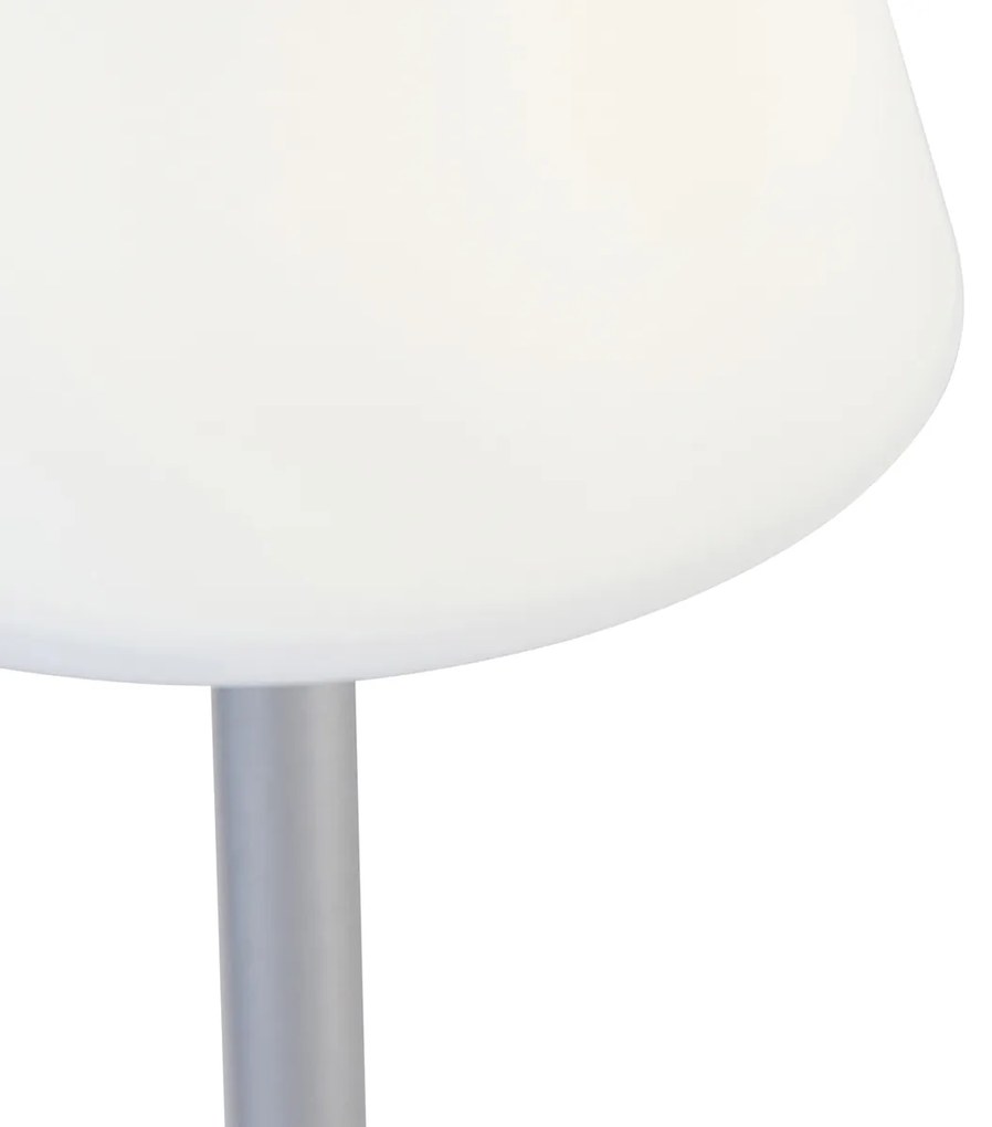 Candeeiro de mesa cinzento com LED recarregável com dimmer tátil - Renata Design