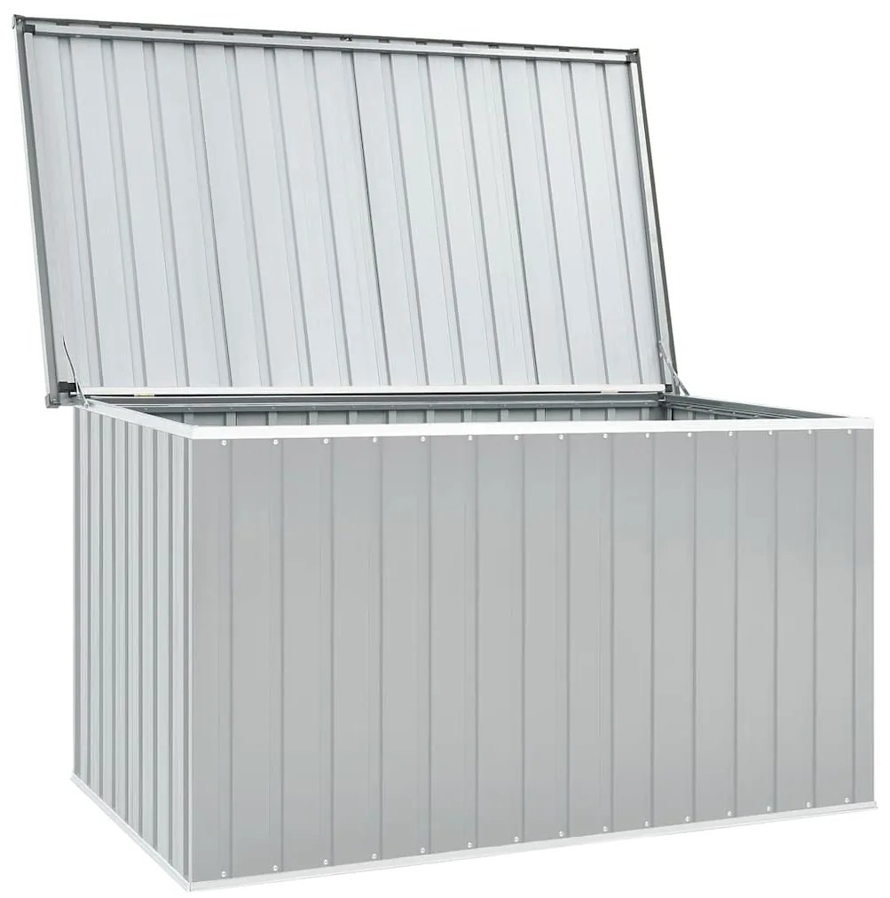 Caixa de arrumação para jardim 171x99x93 cm cinzento