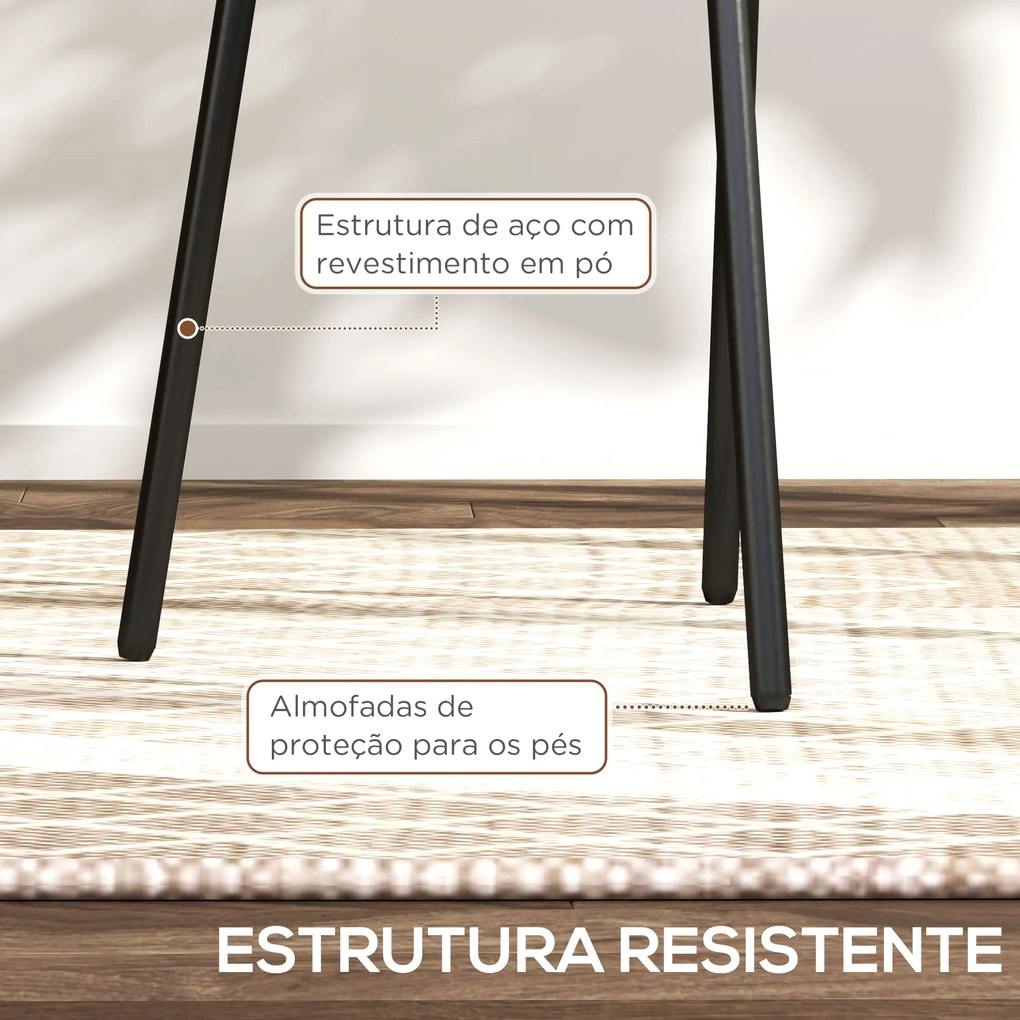 Conjunto de 2 Cadeiras de Sala de Jantar Cadeiras de Cozinha com Encosto em Vime Sintético 44x54x87 cm Rosa e Preto