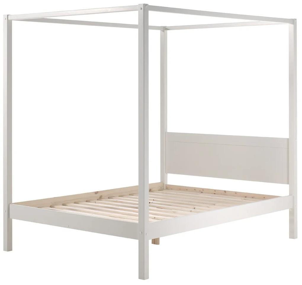 Cama Infantil PINO CANOPY BED 140x200cm + Estrado Branca