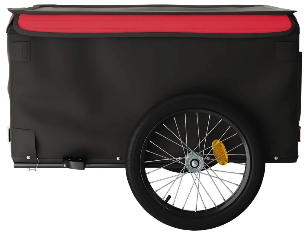 Reboque para bicicleta 45 kg ferro preto e vermelho