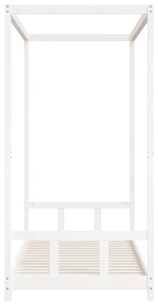 Estrutura de cama infantil 90x200 cm pinho maciço branco