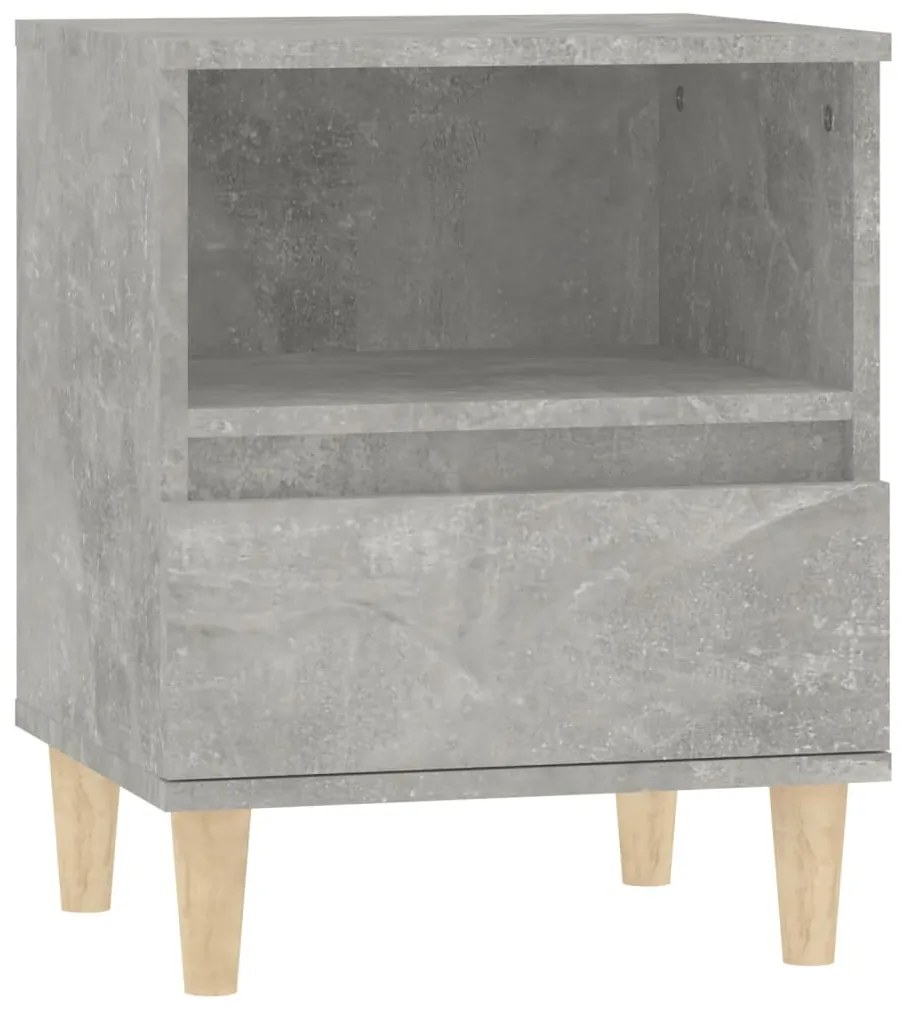 Mesas de cabeceira 2 pcs 40x35x50 cm cinzento cimento