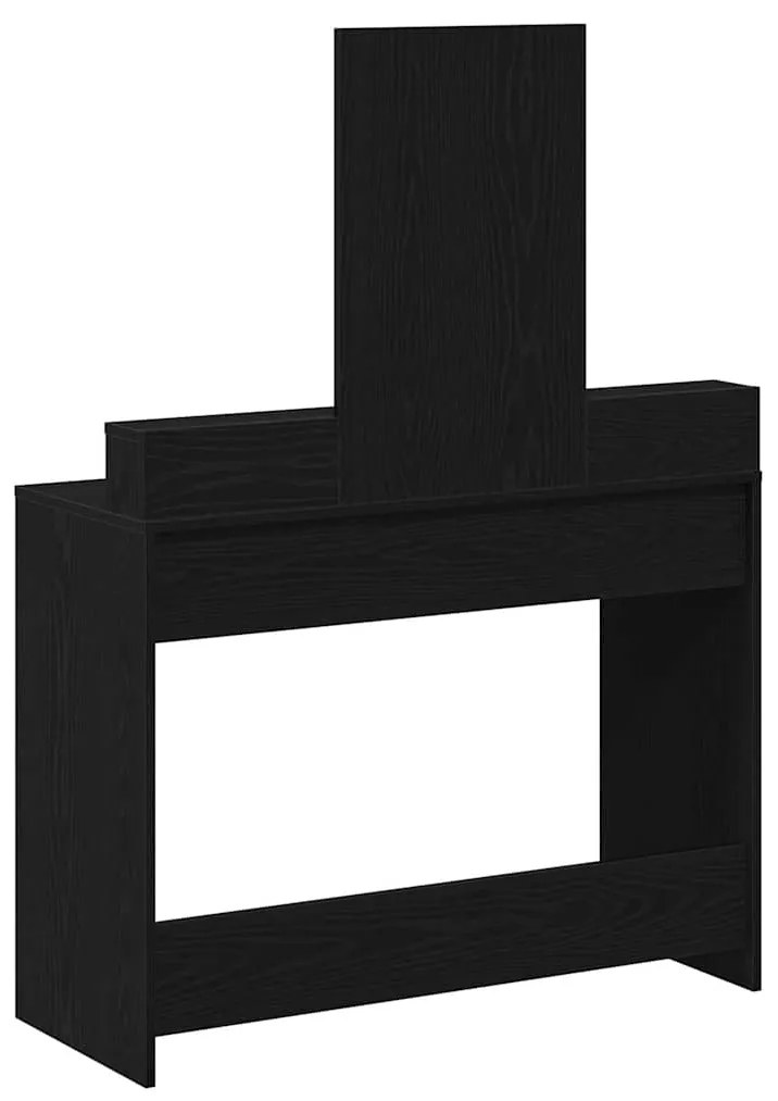 Mesa de Maquiagem vidaXL com Gavetas em Madeira de Carvalho Preto 100x