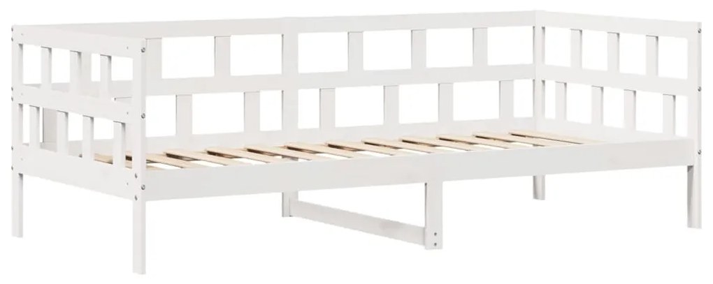 Sofá-cama c/ gavetas 90x200cm madeira de pinho maciça branco