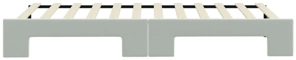 Sofá-cama com gavetão 80x200 cm veludo cinzento-claro