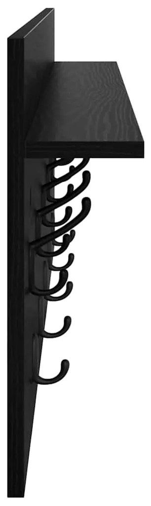 Cabideiro de Parede Carvalho preto 100 x 40 x 12 cm