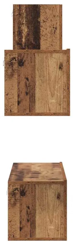 Conjunto de móvel de TV 4 pcs Madeira antiga 30.5 x 30 x 60 cm