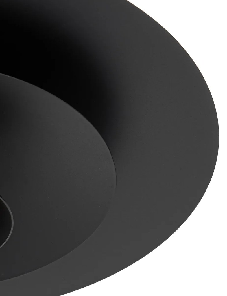 Candeeiro de suspensão design preto com LED regulável em 3 níveis - Pauline Design,Retro