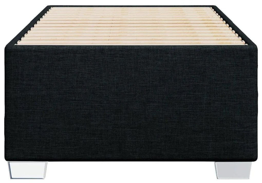 Estrutura de cama sem colchão 90x200 cm tecido preto