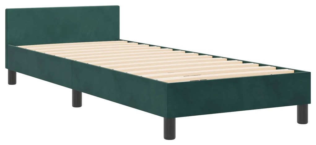 Estrutura de Cama vidaXL Verde Escuro 80x200 cm Veludo