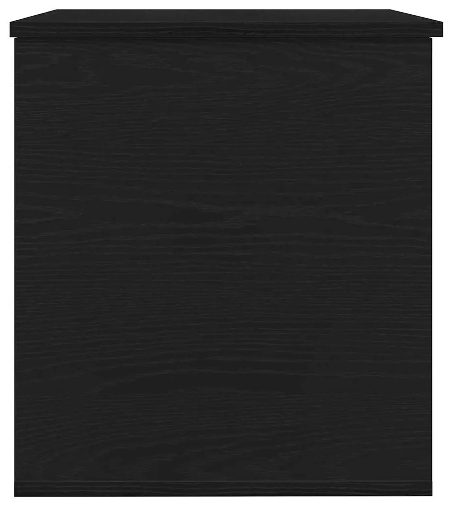 Caixa de Armazenamento vidaXL com Tampa Madeira Negra 60x42x46 cm Made