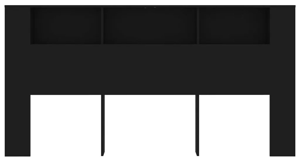 Armário de cabeceira 200x18,5x104,5 cm preto