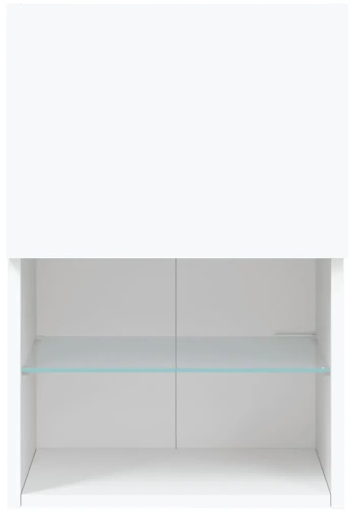 Móveis de TV com luzes LED 2 pcs 40,5x30x60 cm branco