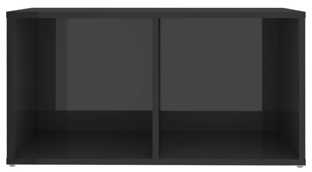 Móveis de TV 2 pcs 72x35x36,5 cm contraplacado cinza brilhante