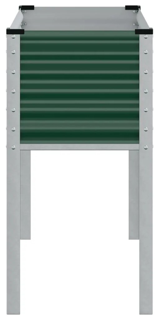 Vaso/floreira de jardim 100x41x90 cm aço verde