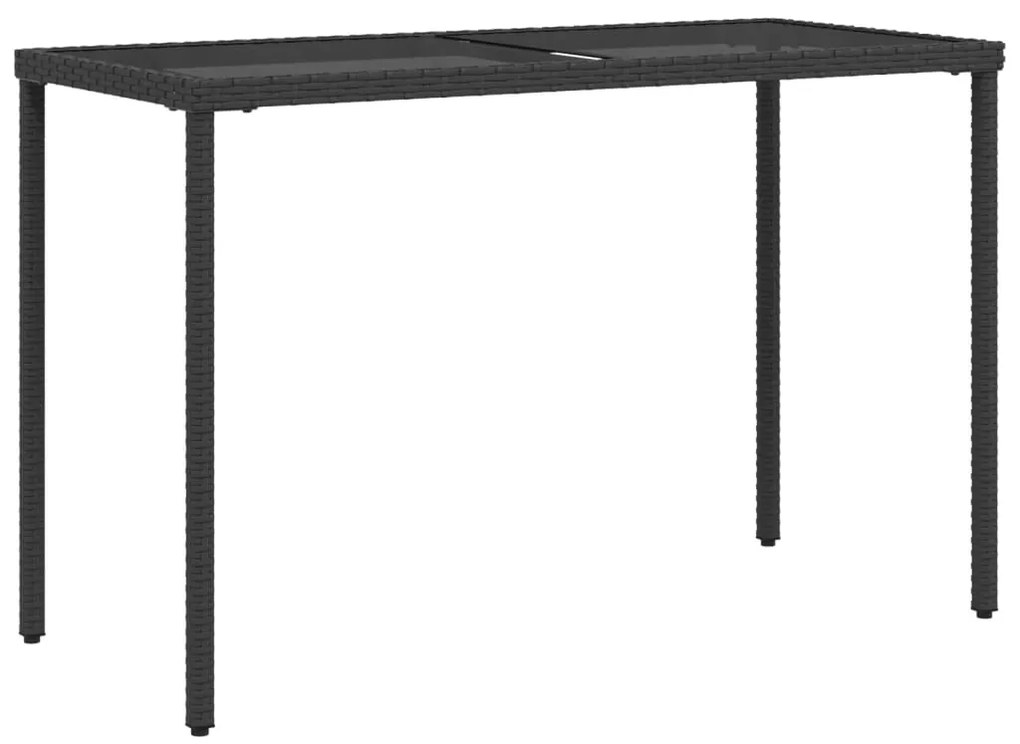 5 pcs conjunto de jantar p/ jardim c/ almofadões vime PE preto