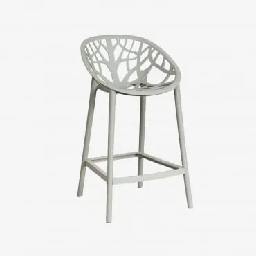 Pack De 4 Bancos Altos De Jardim Em Polipropileno Ores Verde Cáqui & ↑65 Cm - Sklum