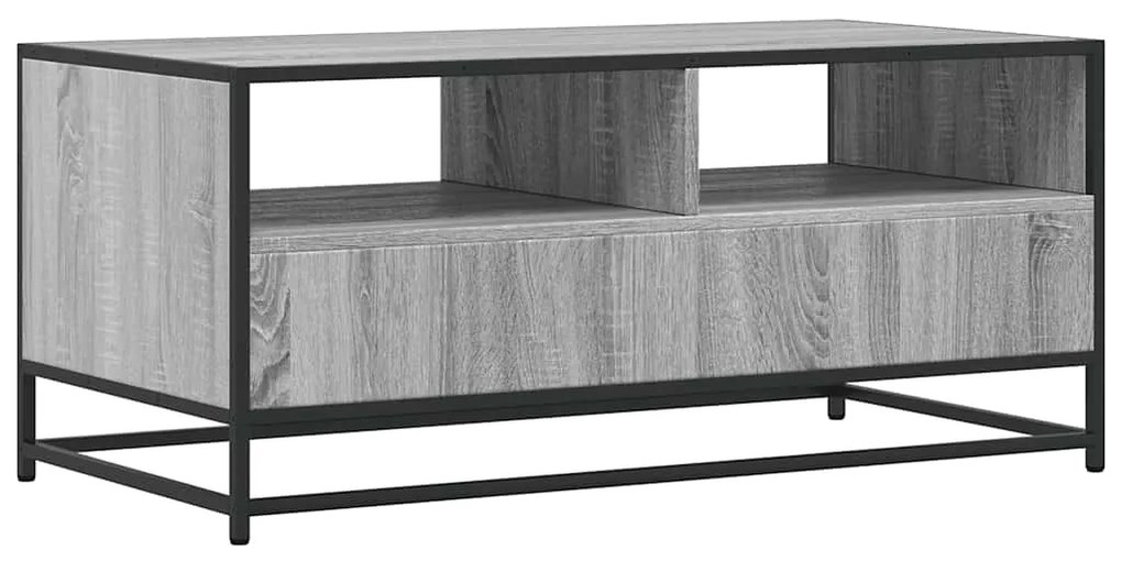 Mesa de centro 100x50x45cm derivados madeira/metal cinza sonoma