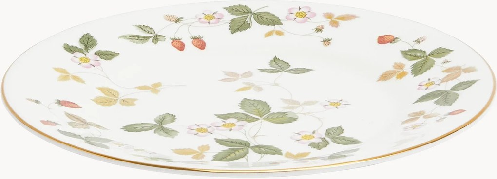 Prato de pequeno-almoço em Fine Bone China Wild Strawberry