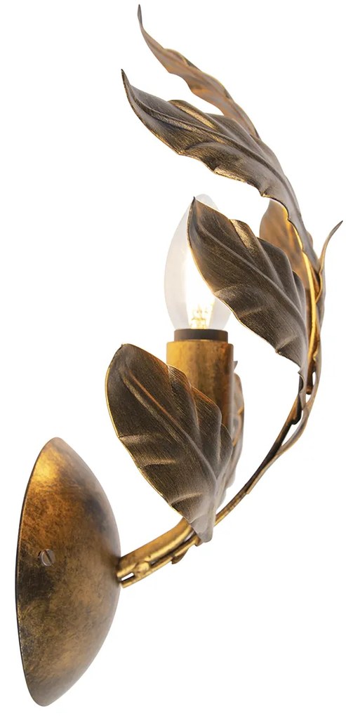 Candeeiro de parede vintage dourado antigo - Linden