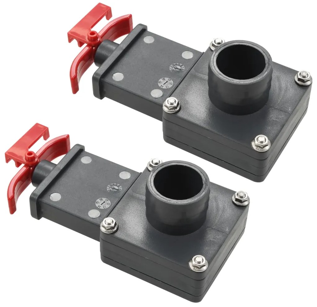 Válvula de regulação para piscina 2 pcs 38 mm