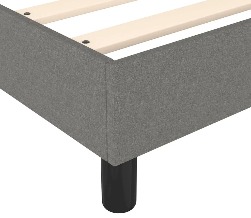 Estrutura de cama sem colchão 90x200 cm tecido cinzento-escuro