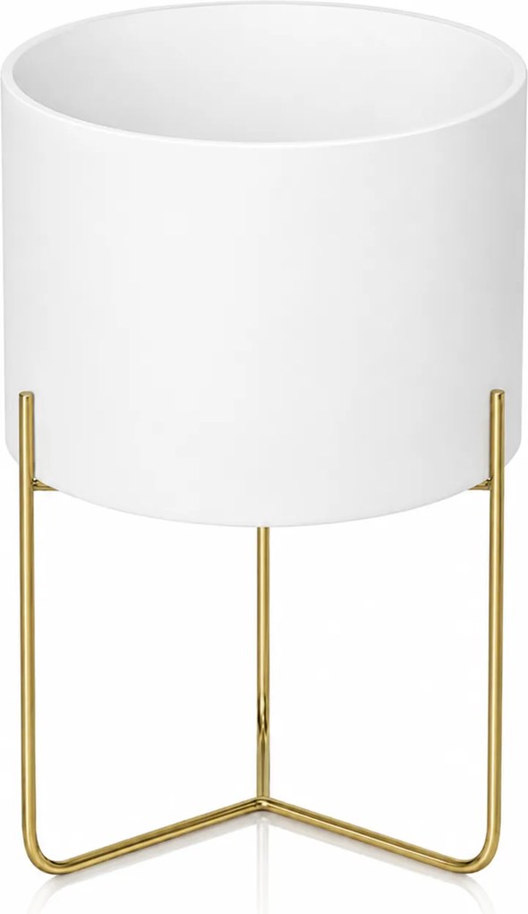 Candeeiro de Mesa Gatsby em Latão e Branco Ø30 x 50 cm – Andrea House