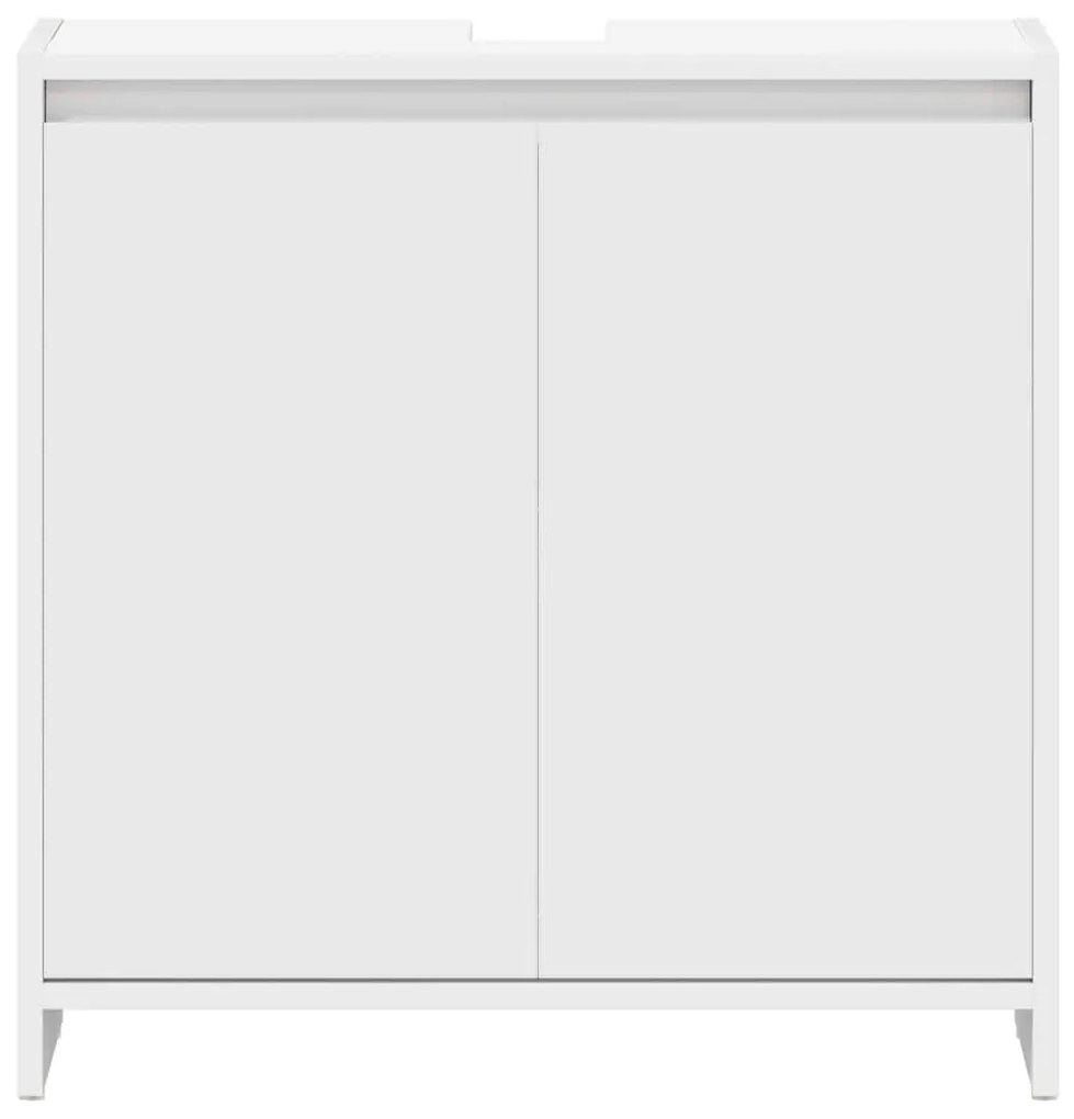Armário de casa de banho 60x33x61 cm contraplacado branco
