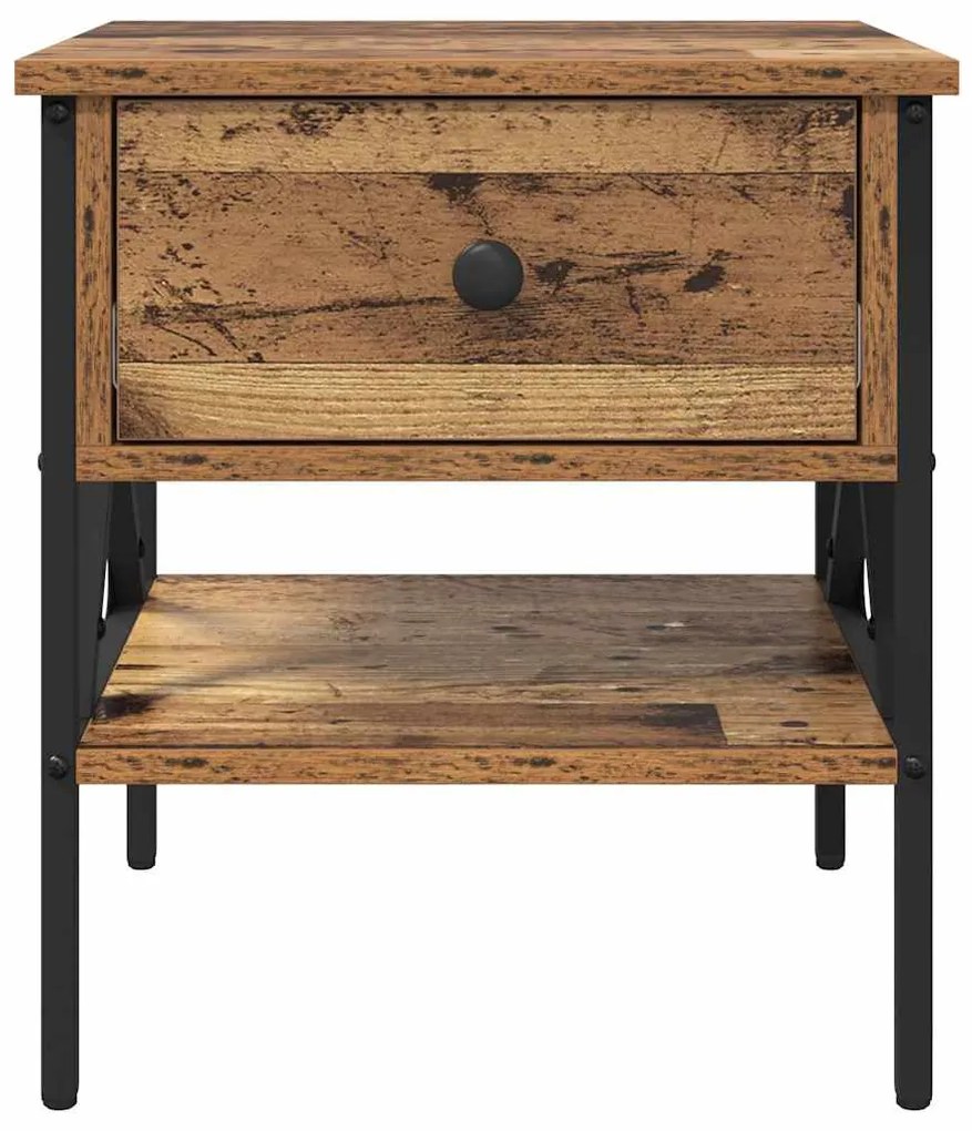 Mesa de Cabeceira Madeira Velha 40x42x45 cm Madeira Engenharia