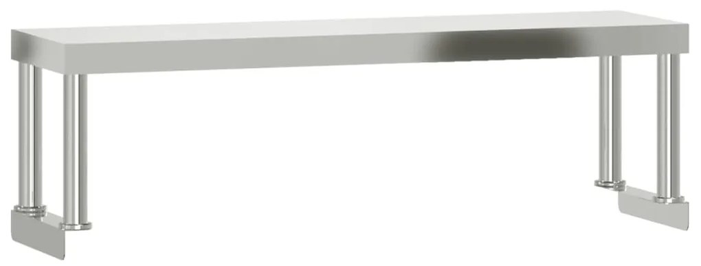 Mesa trabalho cozinha c/ prateleira 110x30x120cm aço inoxidável