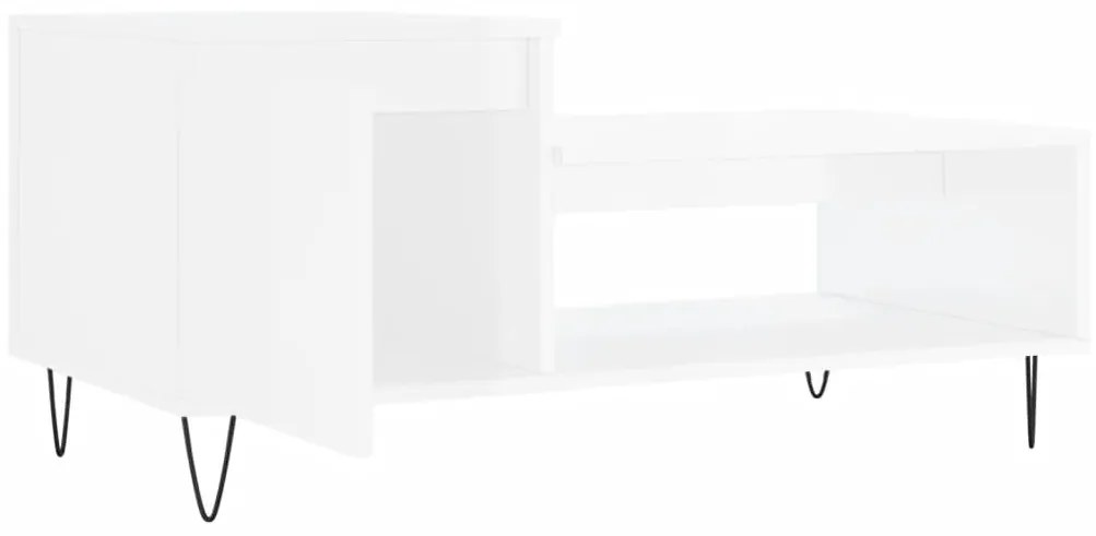 Mesa de centro 100x50x45 cm derivados madeira branco brilhante