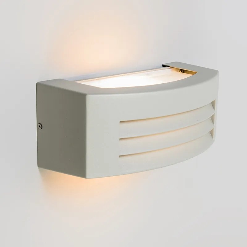 Candeeiro de parede moderno cinzento IP44 - Hurricane 1