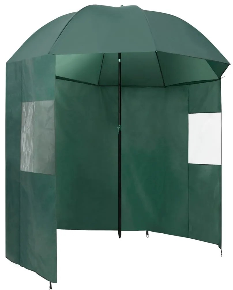 vidaXL Guarda-sol para pesca 220x193 cm verde