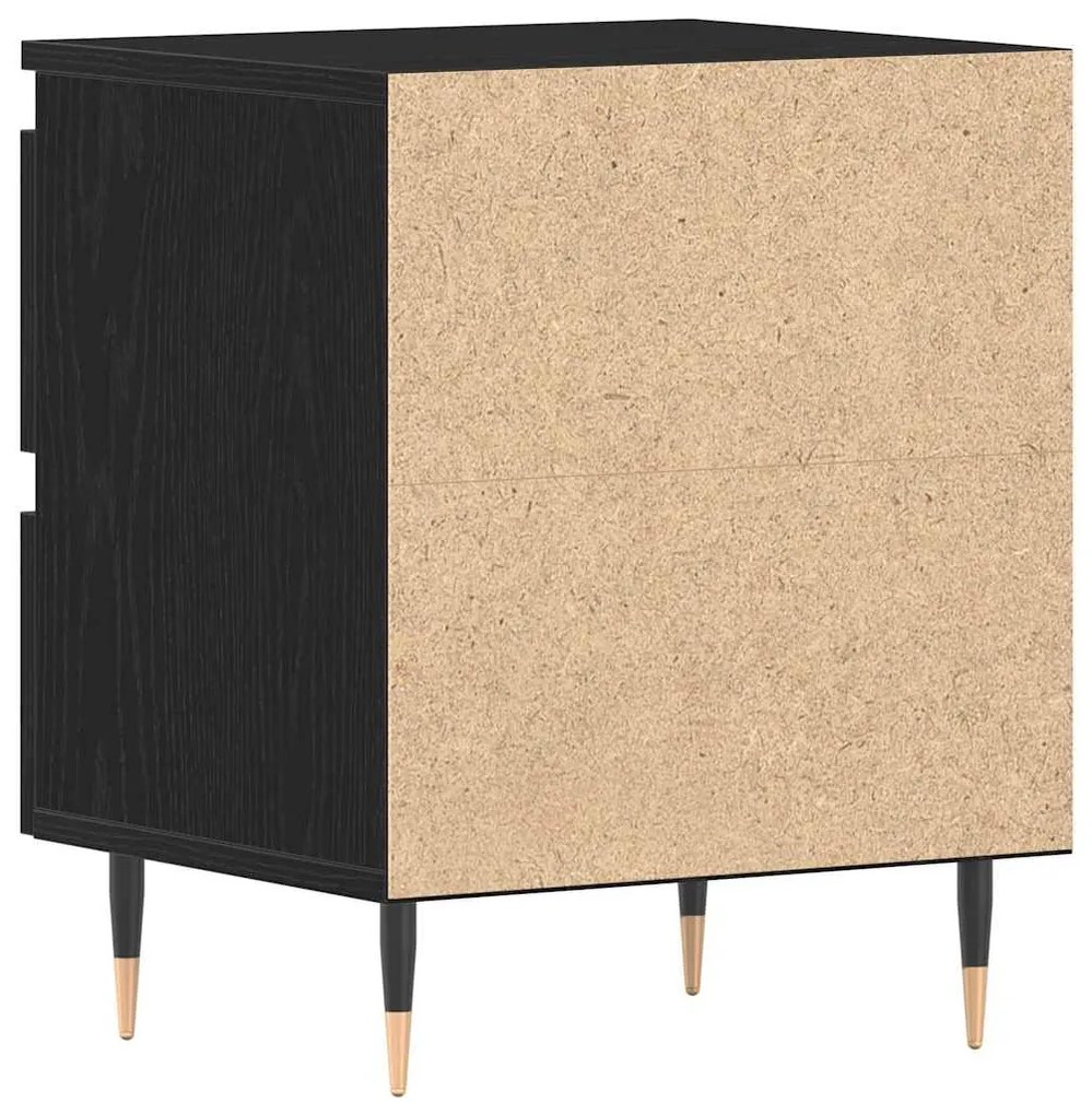 Cabide de Cabeceira vidaXL Preto Carvalho 40x35x50 cm Madeira Engenhar