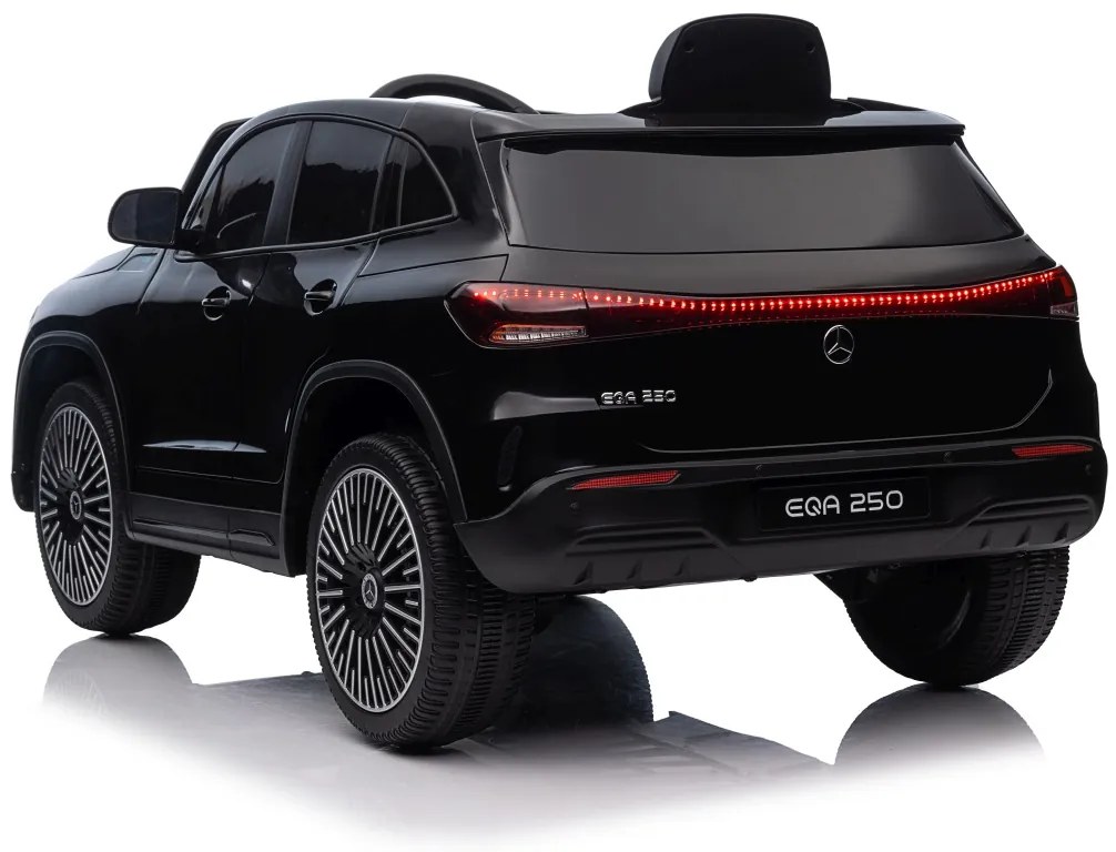 Carro elétrico para Crianças 12V 4x4 Mercedes Benz EQA 250 Rodas Espuma EVA, Assento couro ecológico Preto