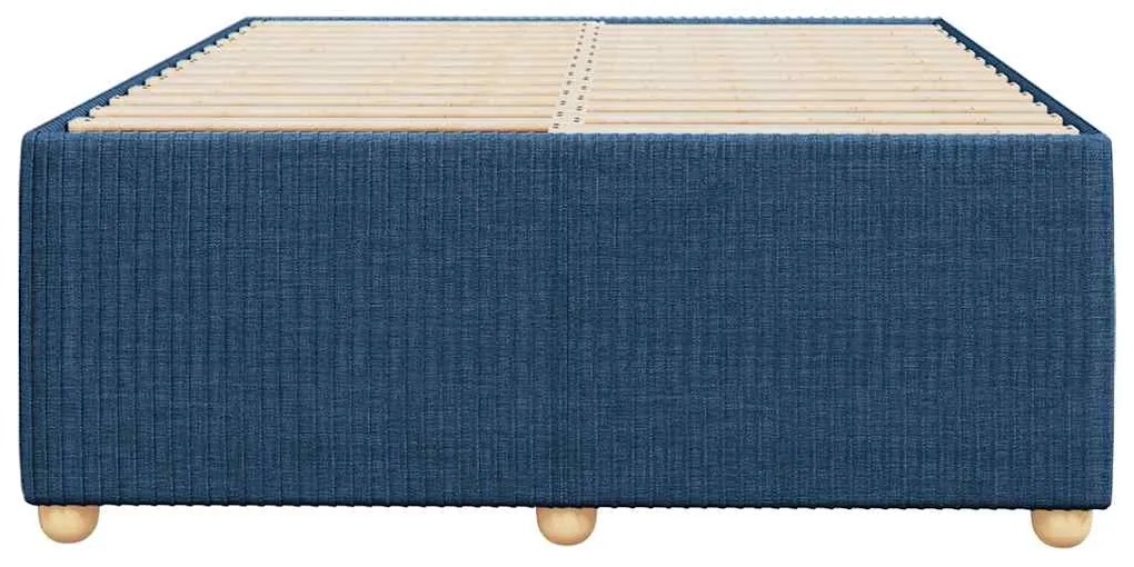 Estrutura de cama sem colchão 120x190 cm tecido azul