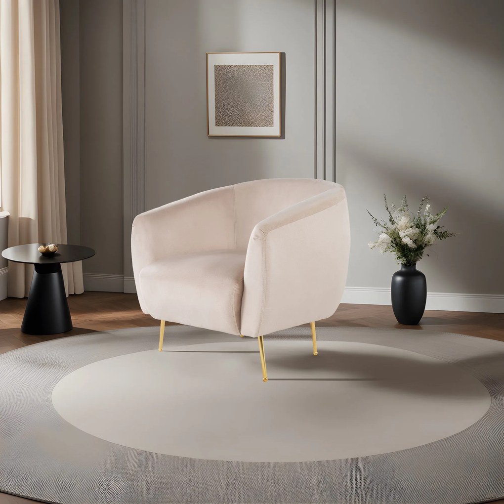 Cadeira Wing Eses – Bege – 70x82x82 cm