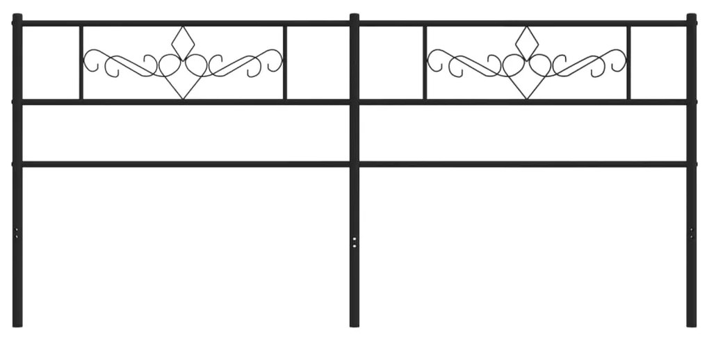 Cabeceira de cama 180 cm metal preto