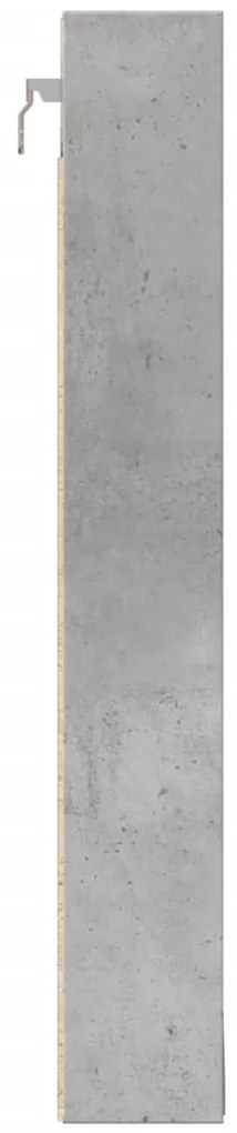 Armário vitrine 100x8,5x58cm derivados de madeira cinza cimento