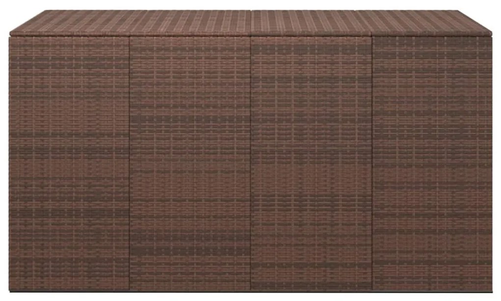 Caixa para almofadões de jardim 194x100x103 cm vime PE castanho