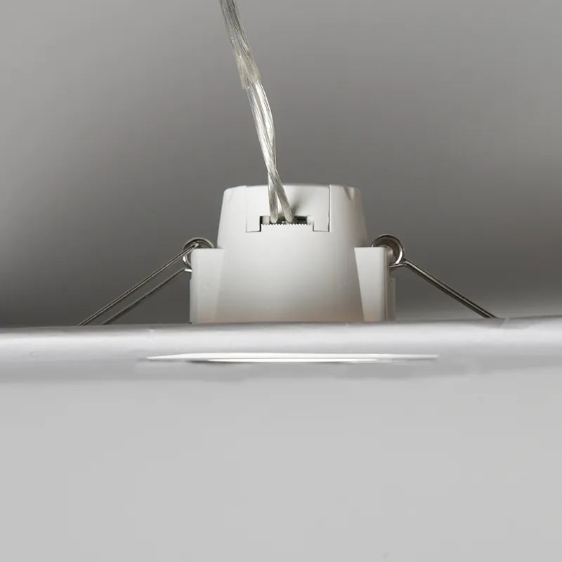 Conjunto de 3 focos embutidos para casa de banho redondos LED 5W branco à prova de água - Blanca Moderno