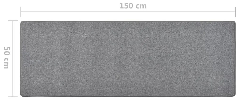 Tapete/passadeira 50x150 cm cinzento-escuro