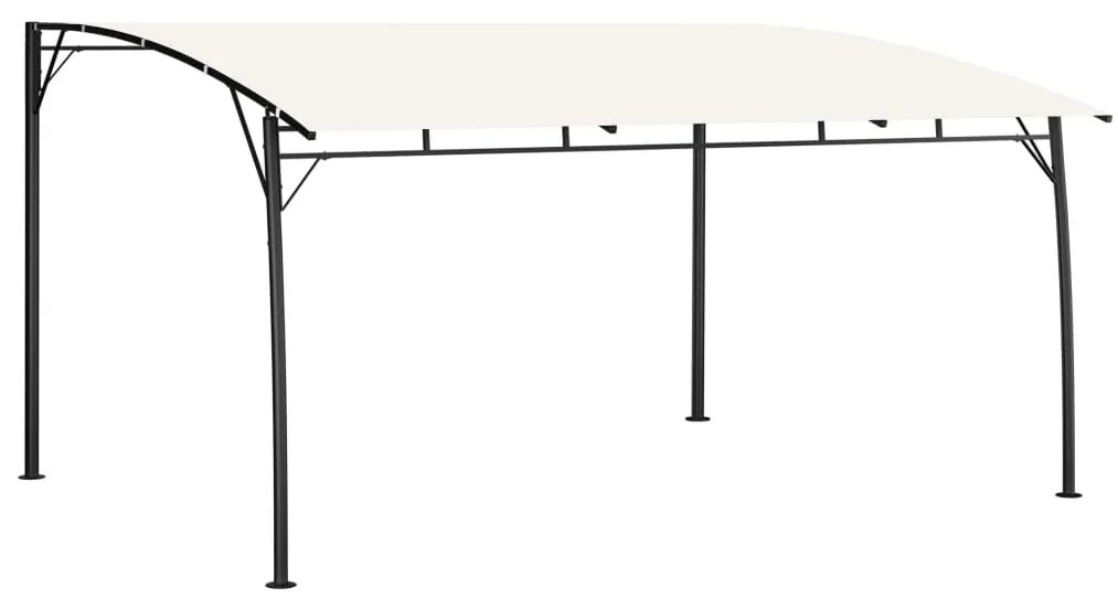 Toldo para-sol de jardim 4x3x2,55 m cor creme