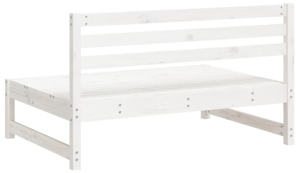 Sofá de centro para jardim 120x80 cm pinho maciço branco
