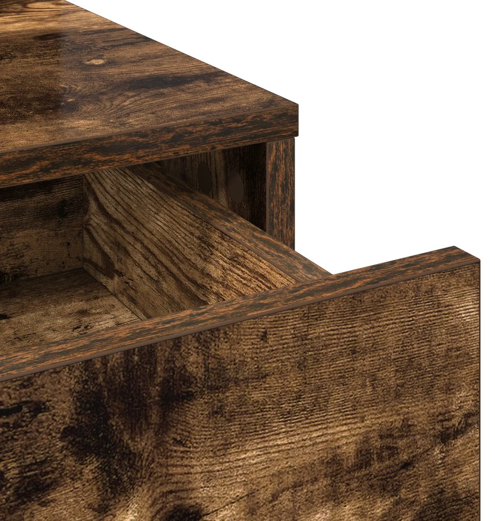 Carvalho Fumado Madeira Sólida 100 x 41 x 140 cm