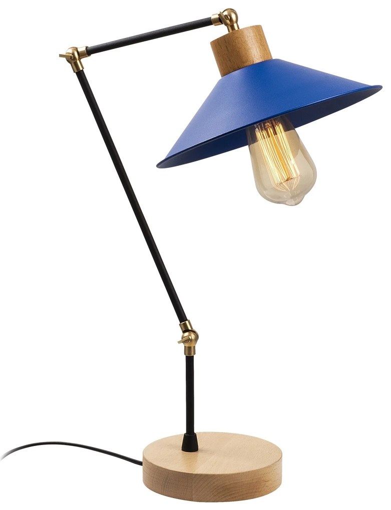 Candeeiro de Mesa Manavgat – Azul – Diâmetro 24 cm x Altura 52 cm