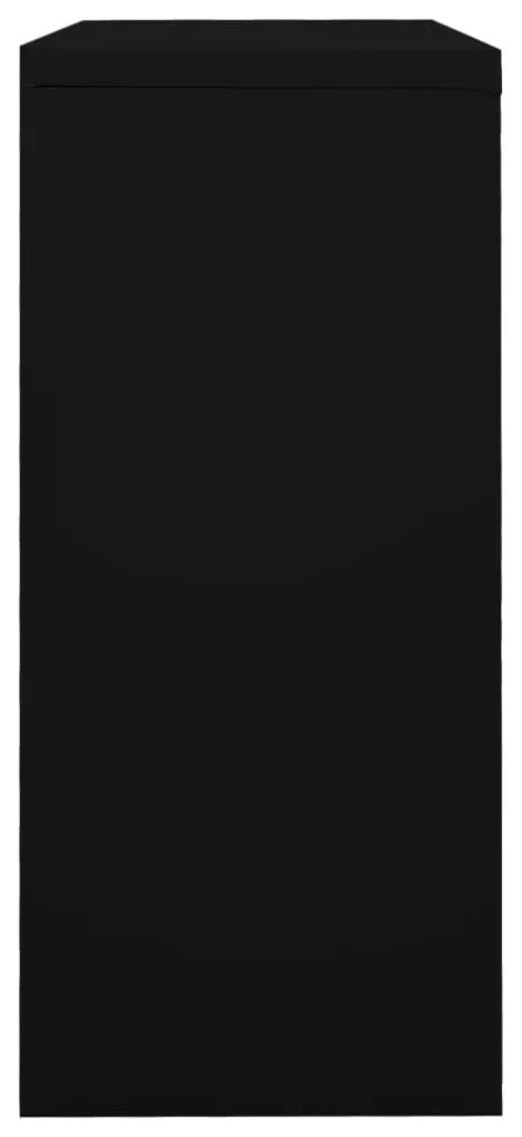 Armário com porta deslizante 90x40x90 cm aço preto