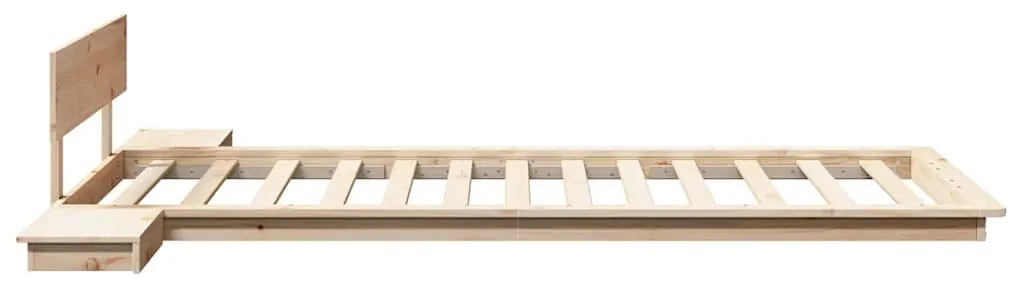 Estrado de Cama com Mesas de Canto 90x200cm Madeira Maciça